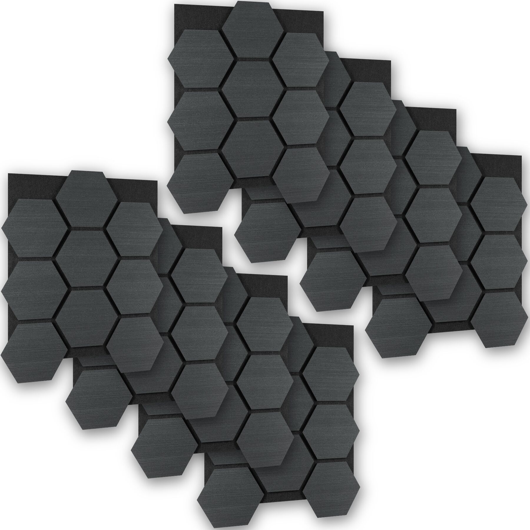 Akoestische panelen Sonic Shield houtlook - zwarte eik | tectake