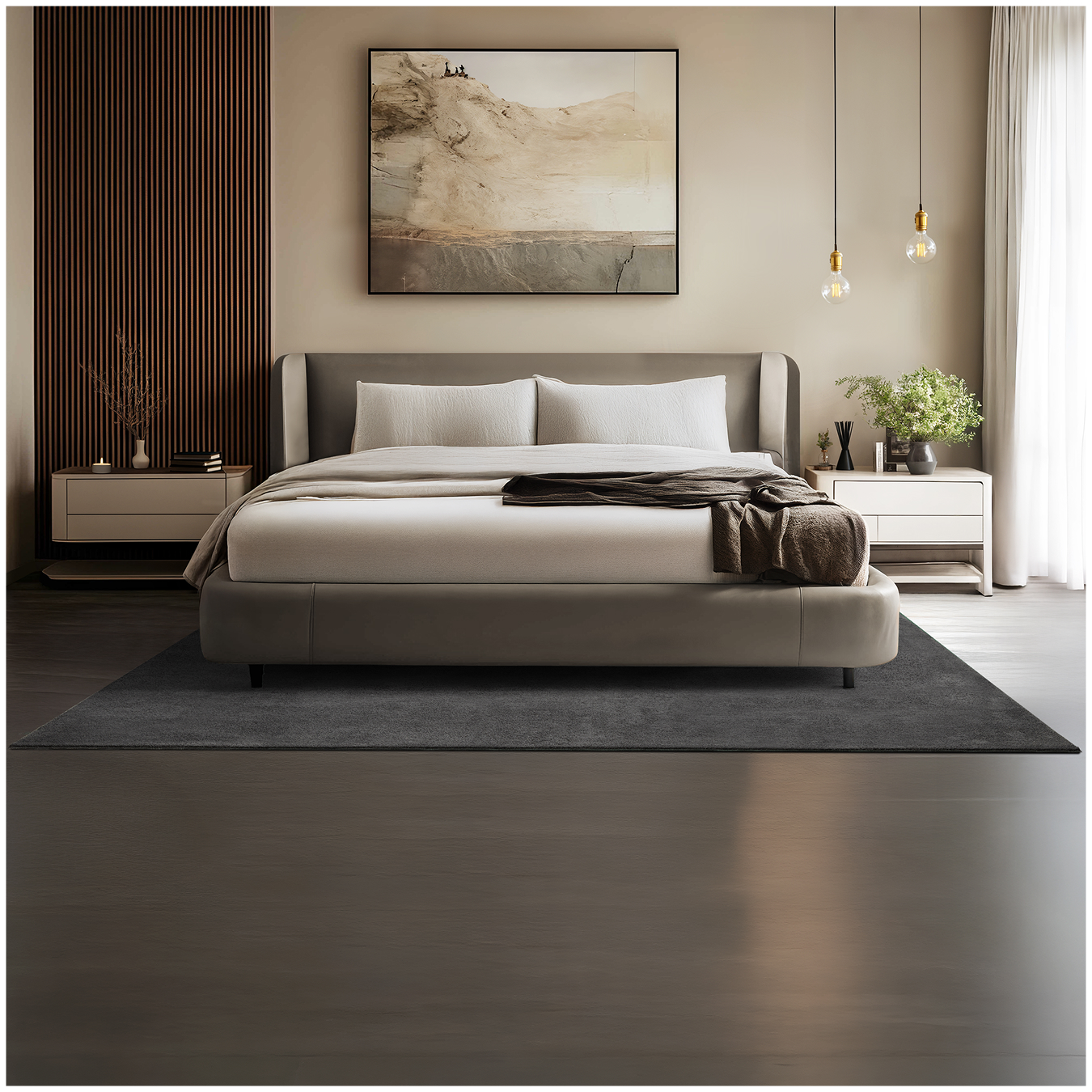 Kurzflorteppich Soft Zone - anthrazit, 160 x 230 cm