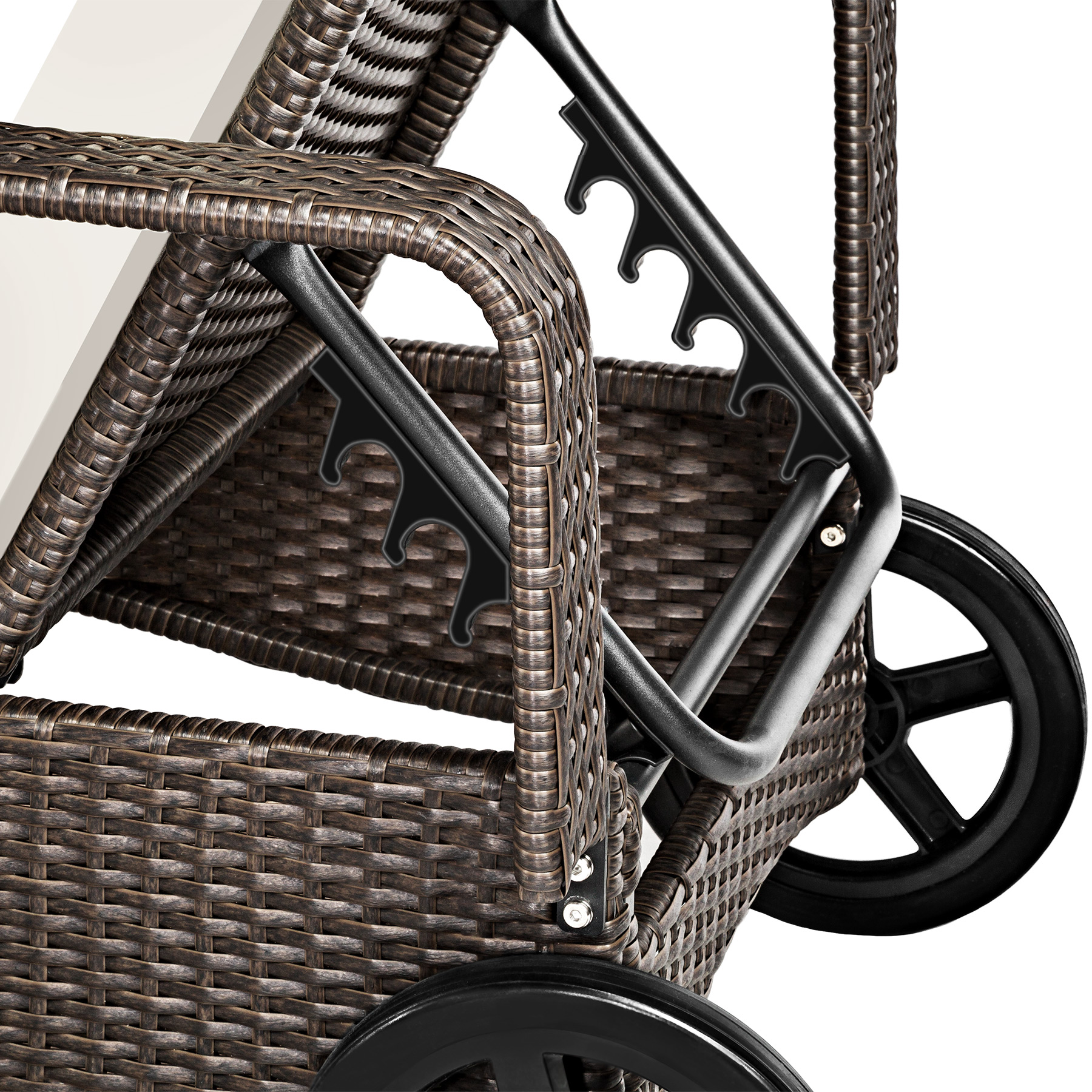 Sonnenliege klappbar Gartenliege Polyrattan Liegestuhl Strandliege robust 200 cm - Bild 109 von 145