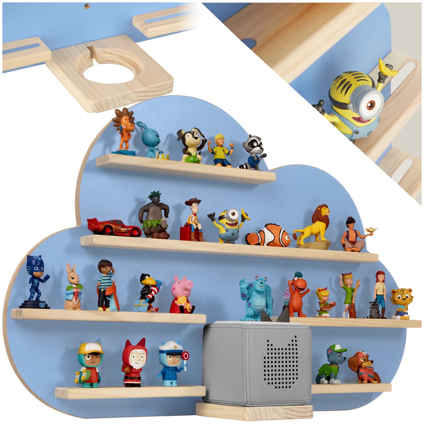 Wandregal MyLittleStory Cloud für bis zu 28 Tonies - blau
