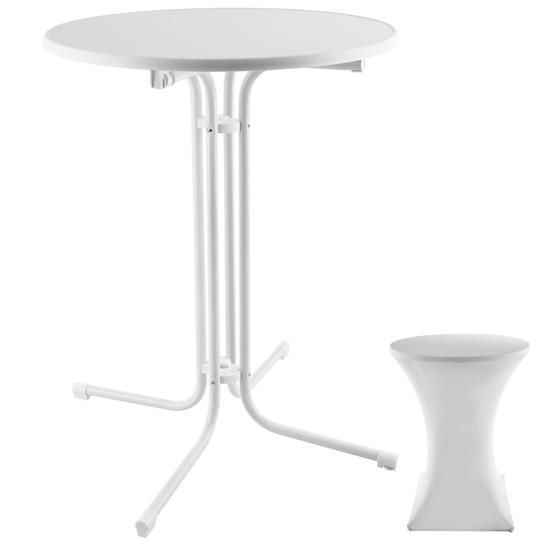 Mesa alta EREN dobrável com capa 90 x 110cm - branco, por peça | tectake