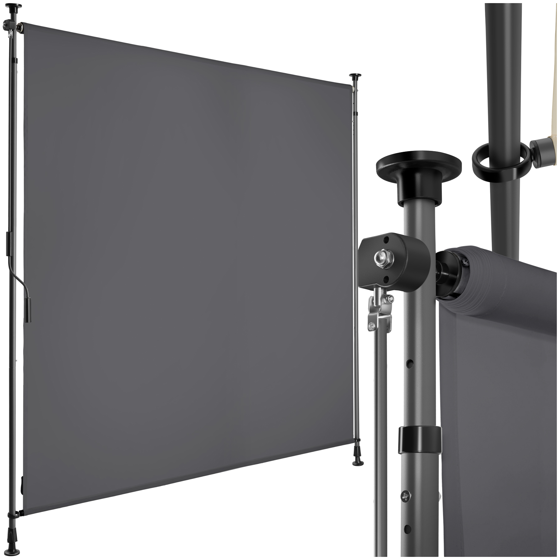 Store banne TAIJA avec manivelle - 150 x 310 cm, gris foncé | tectake