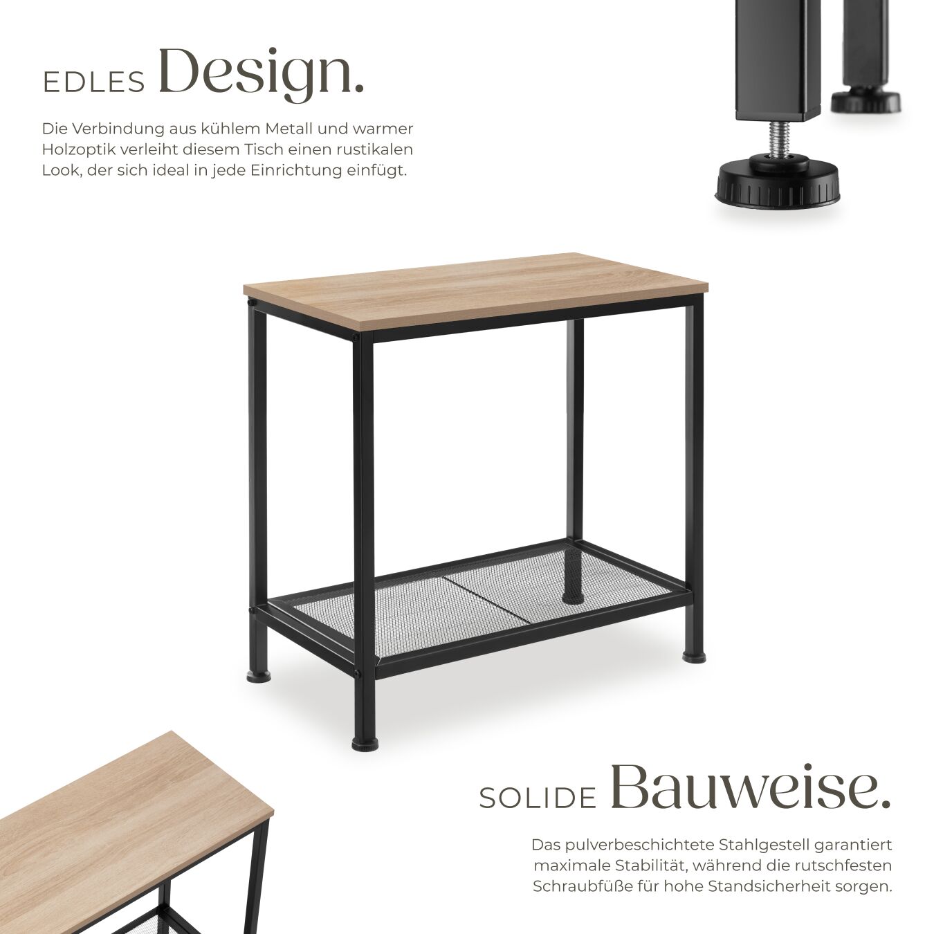 Konsolentisch Holz Metall Sideboard Beistelltisch Flurtisch Industrial schwarz