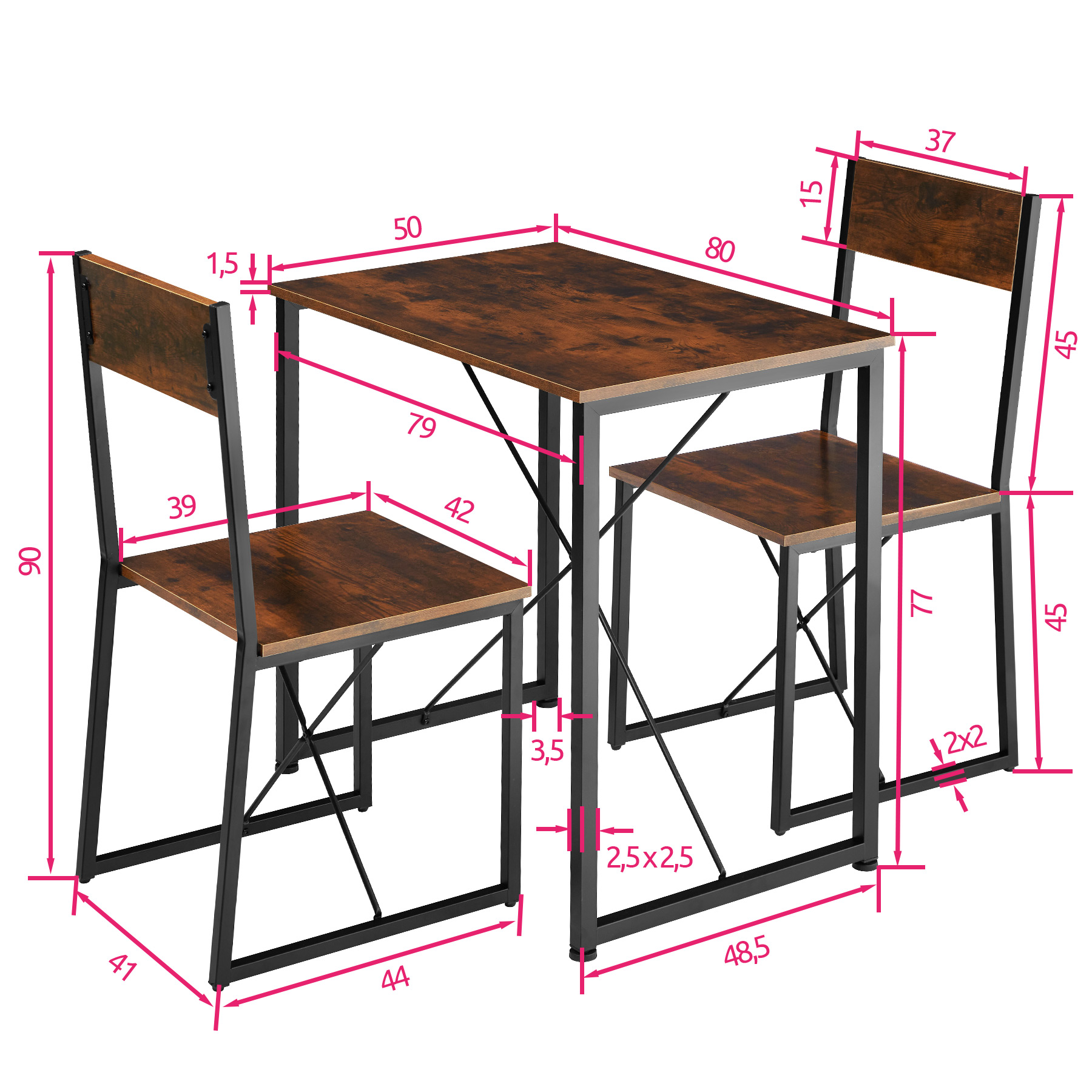 Dining table and chairs kitchen breakfast set bench seat eBay