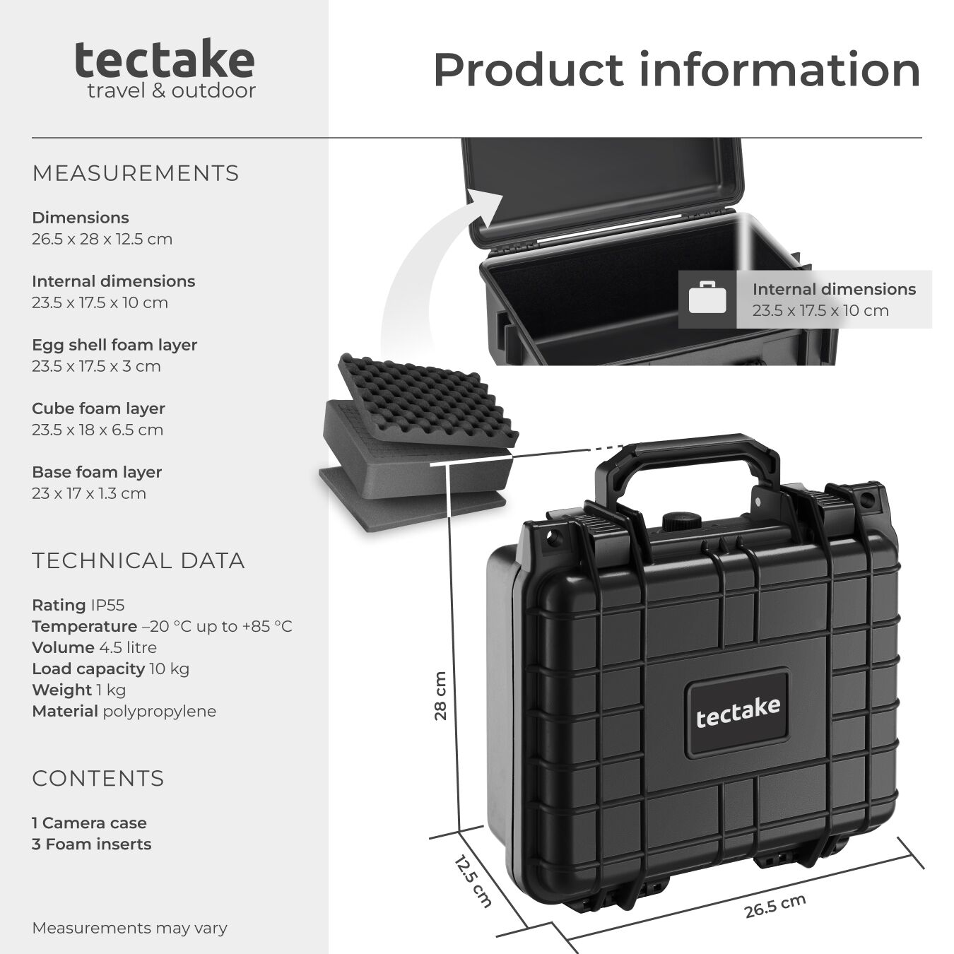 Hard Shell Box Camera Case Hard Shell Box Photography Travel Protective Waterproof ...