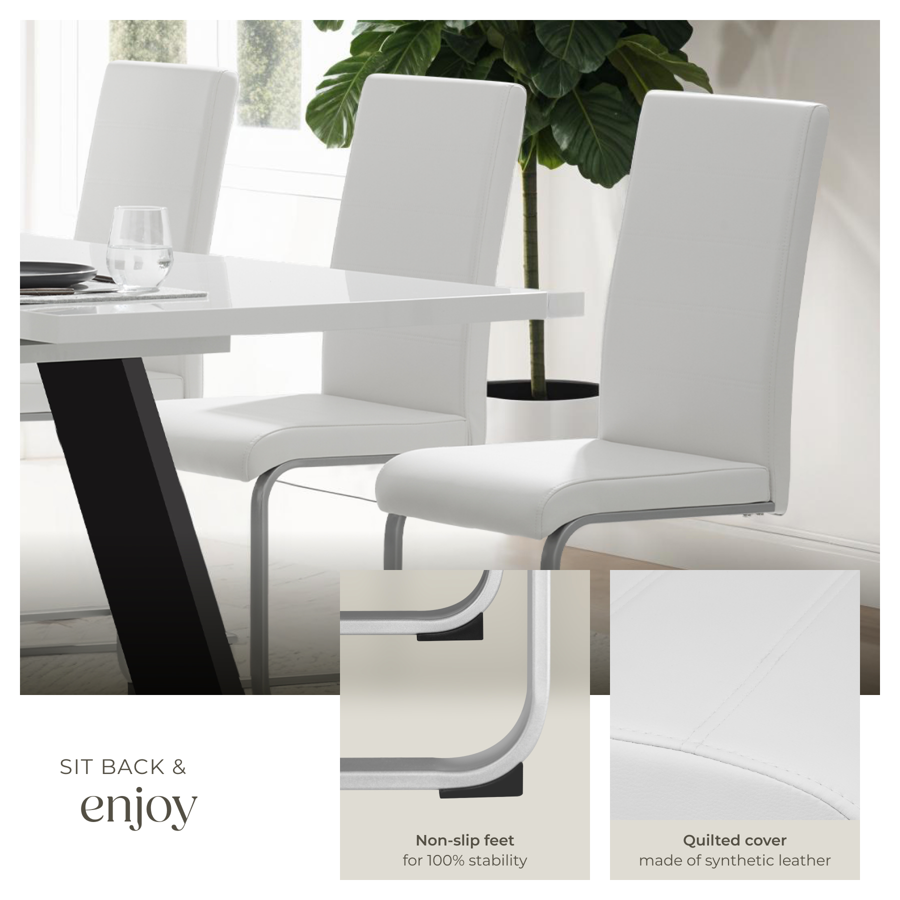 Dining Chairs Set Dinner Table Room Chair Group Breakfast Kitchen Upholstered - Picture 17 of 61