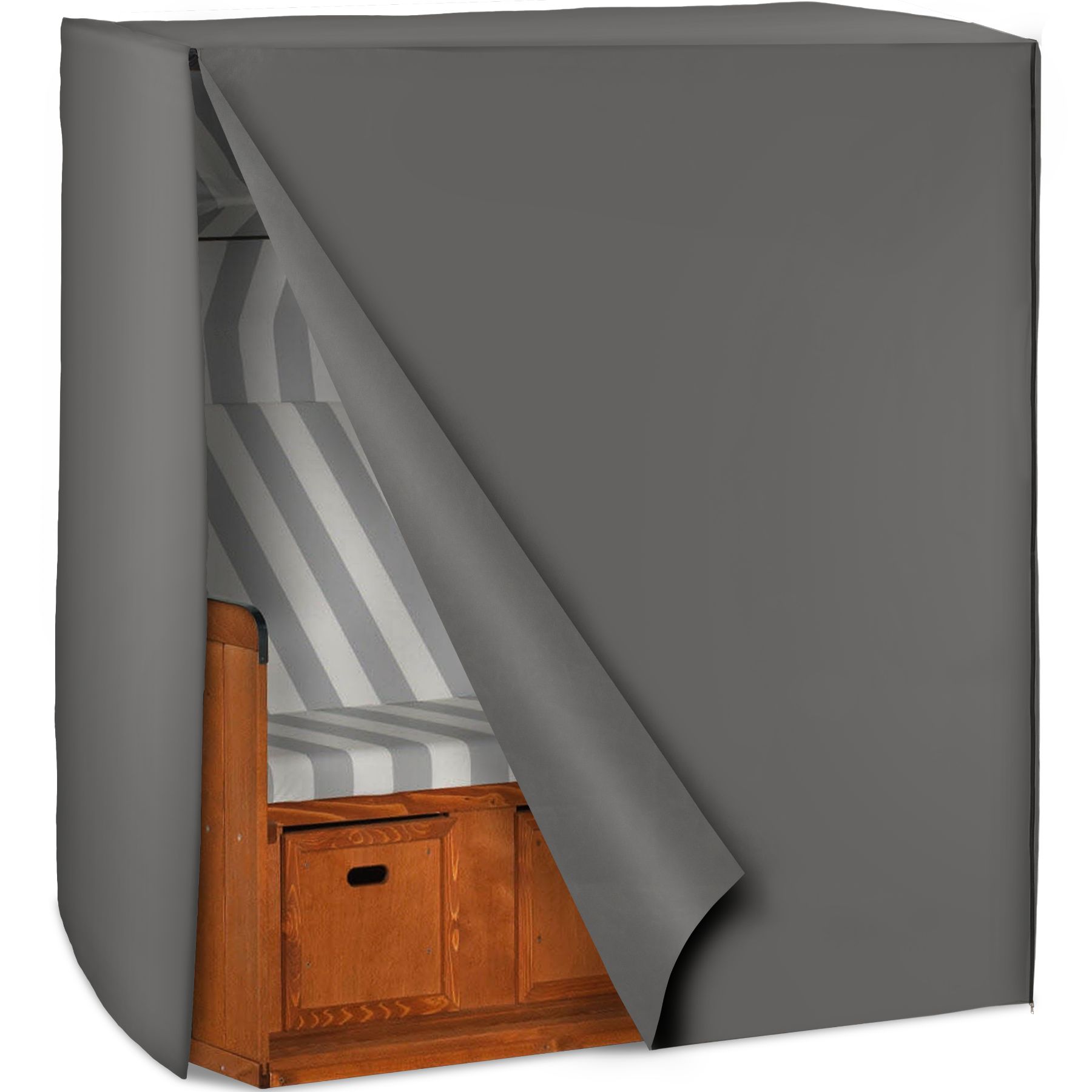 Skyddsöverdrag för strandkorg - grå av tectake