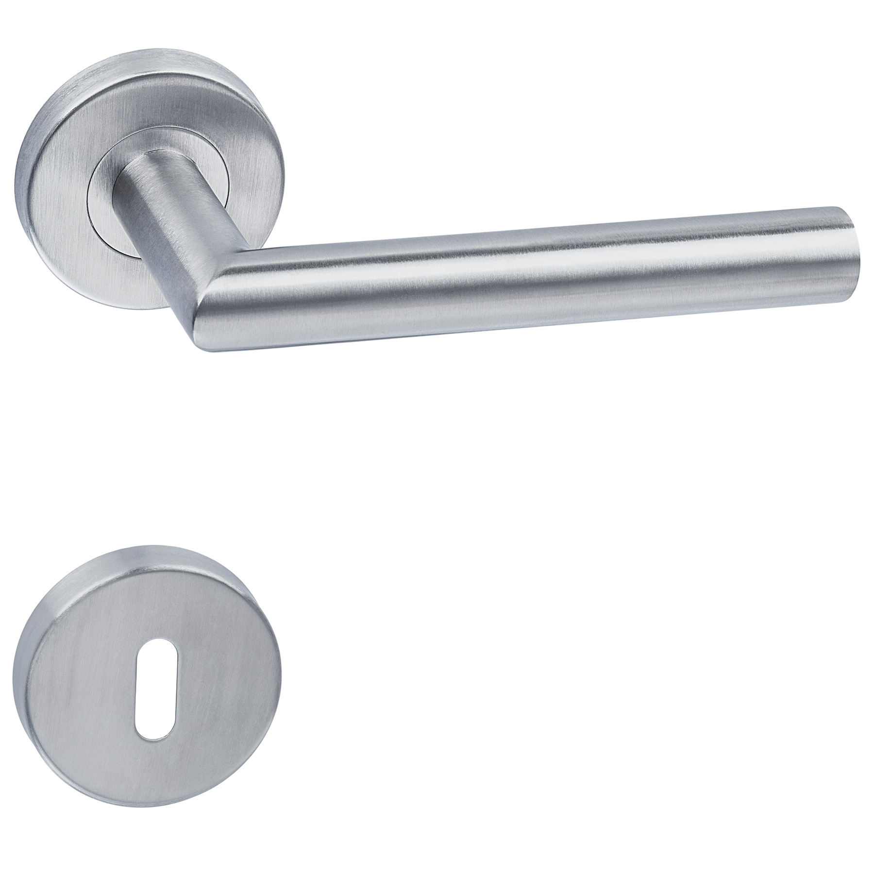 Conjunto de manillas de acero inoxidable - gris | tectake
