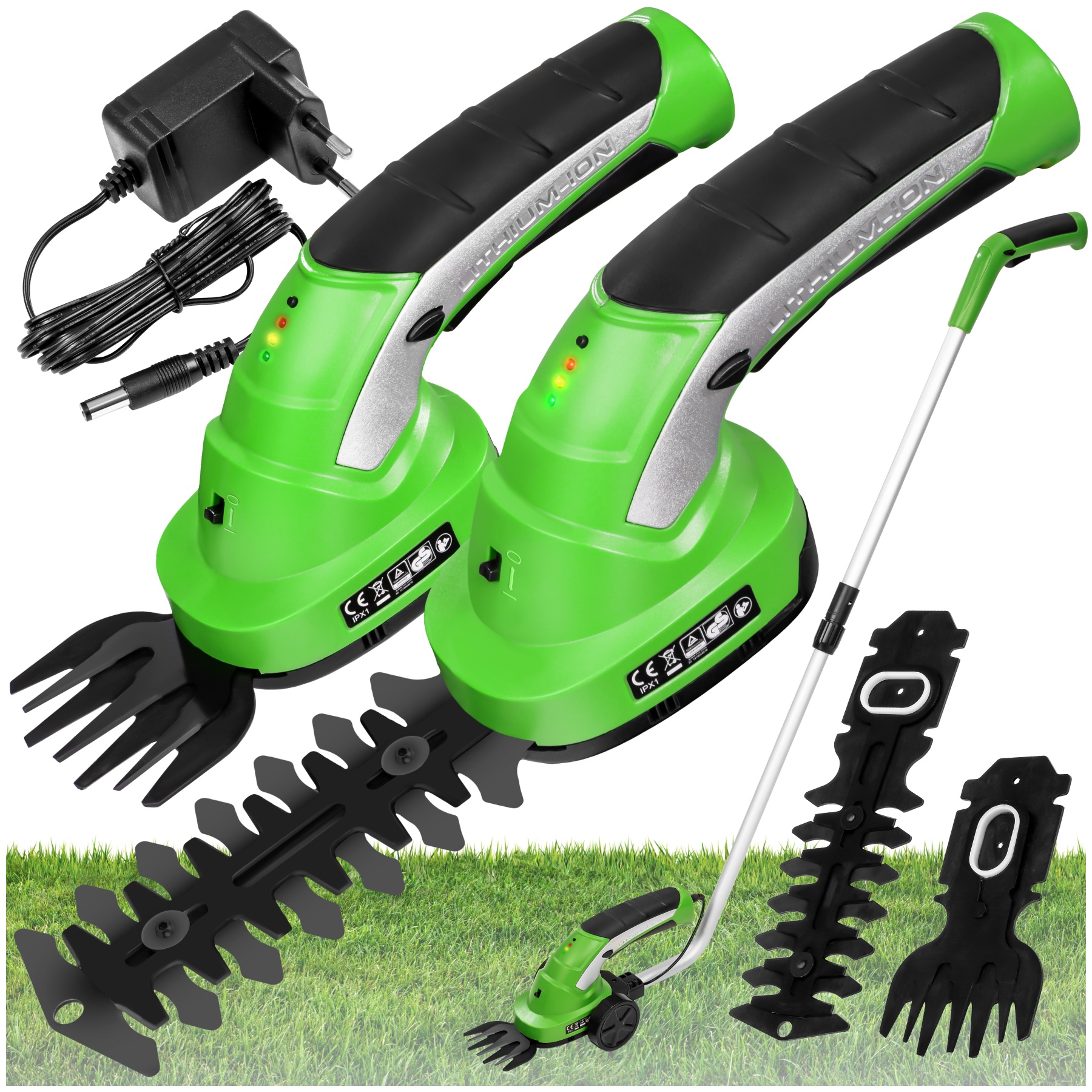 Taille haie électrique 2 en 1 - vert de tectake