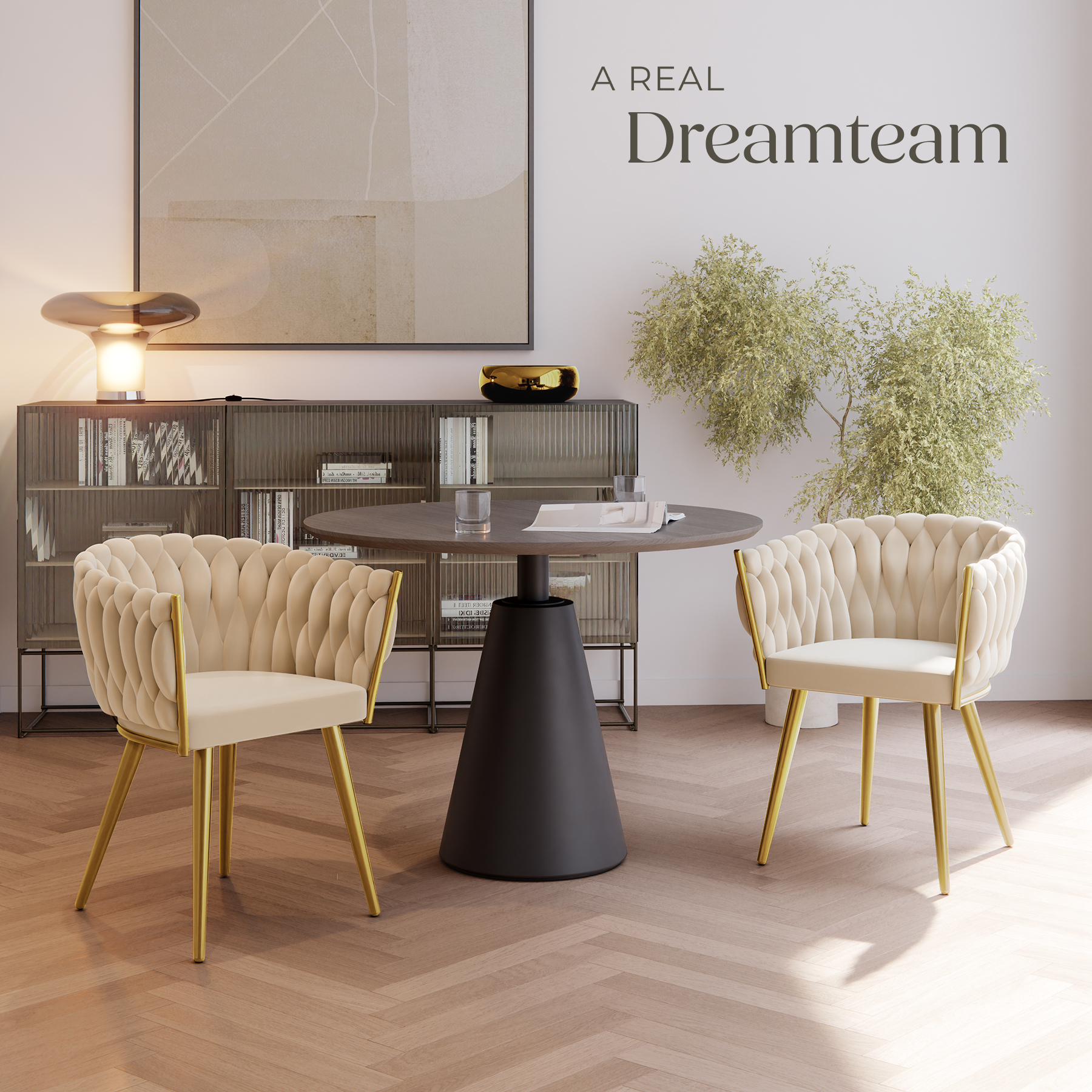 Dining Chairs Set Breakfast Room Chair Kitchen Padded Reading Seats Velvet - Picture 45 of 49