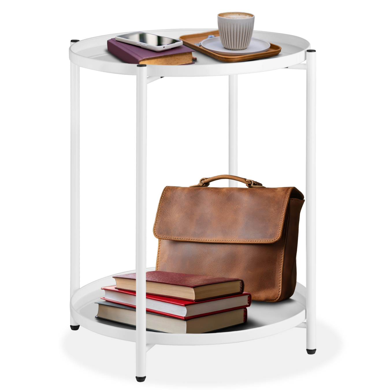 Beistelltisch Oxford 45,5x45,5x53cm - weiß