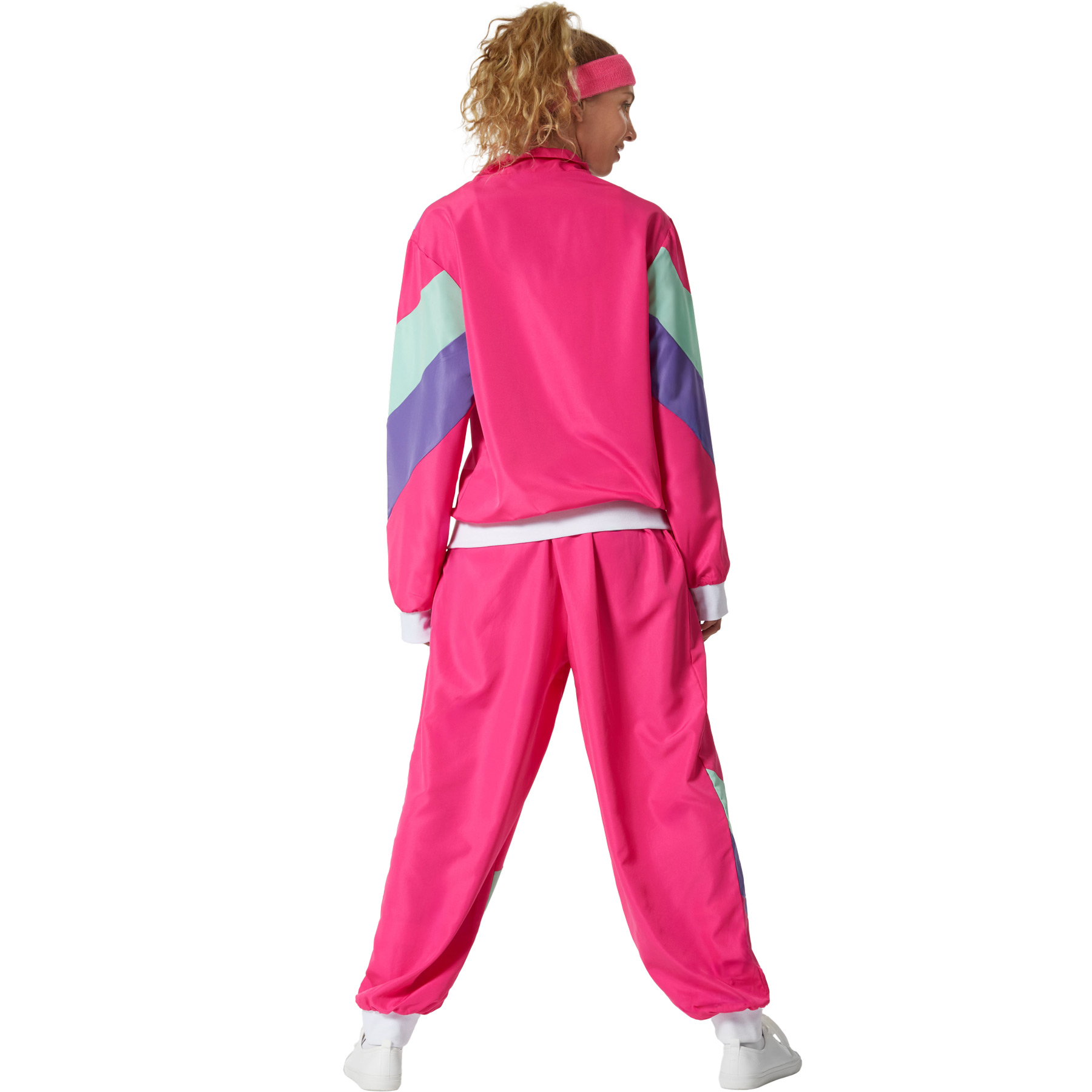 Fancy Dress Costume Women's Retro 80's 90's Tracksuit Outfit Halloween Dress Up - Picture 16 of 20