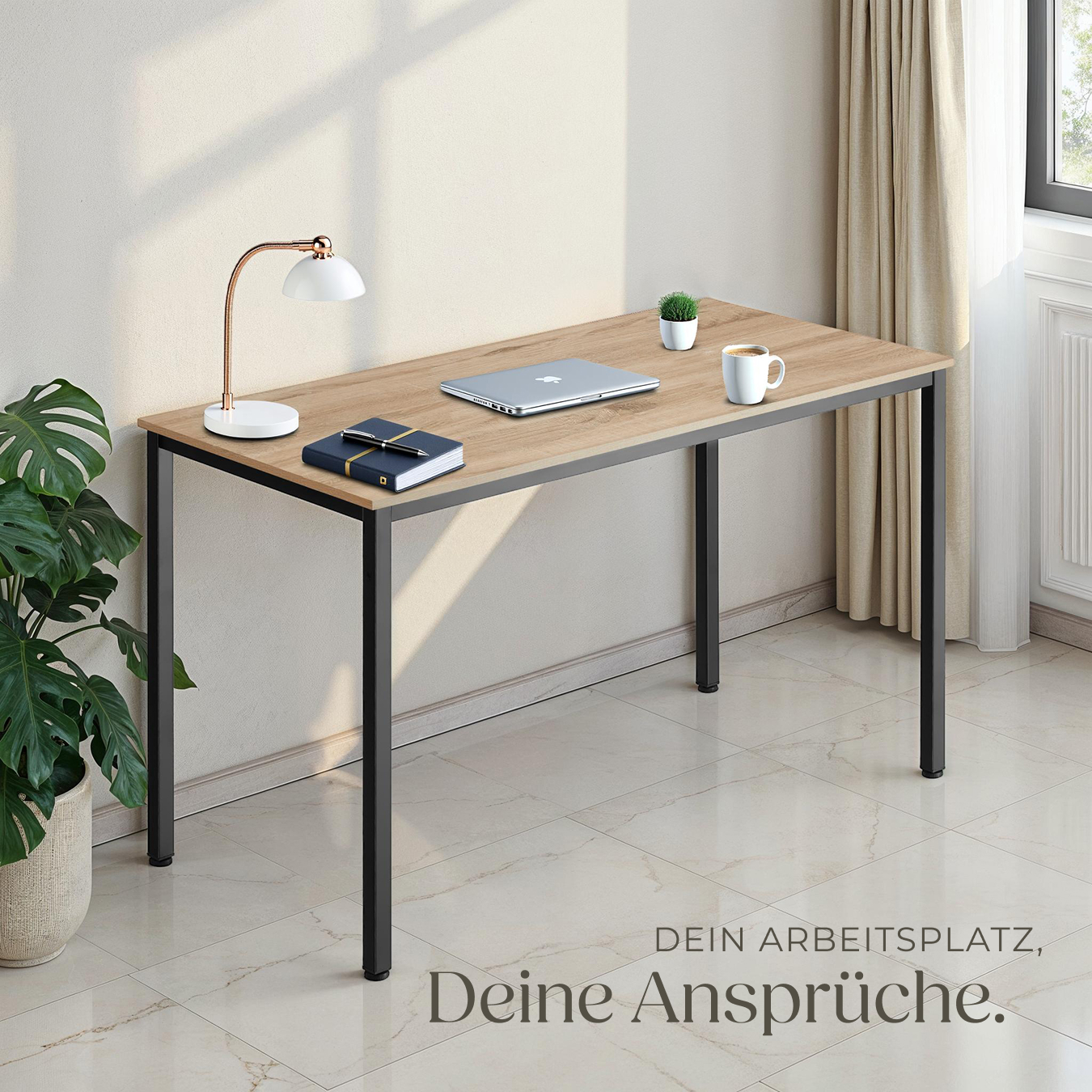Schreibtisch Bürotisch Esstisch Tisch Industrial Design Holz Metall 120 x 60 cm