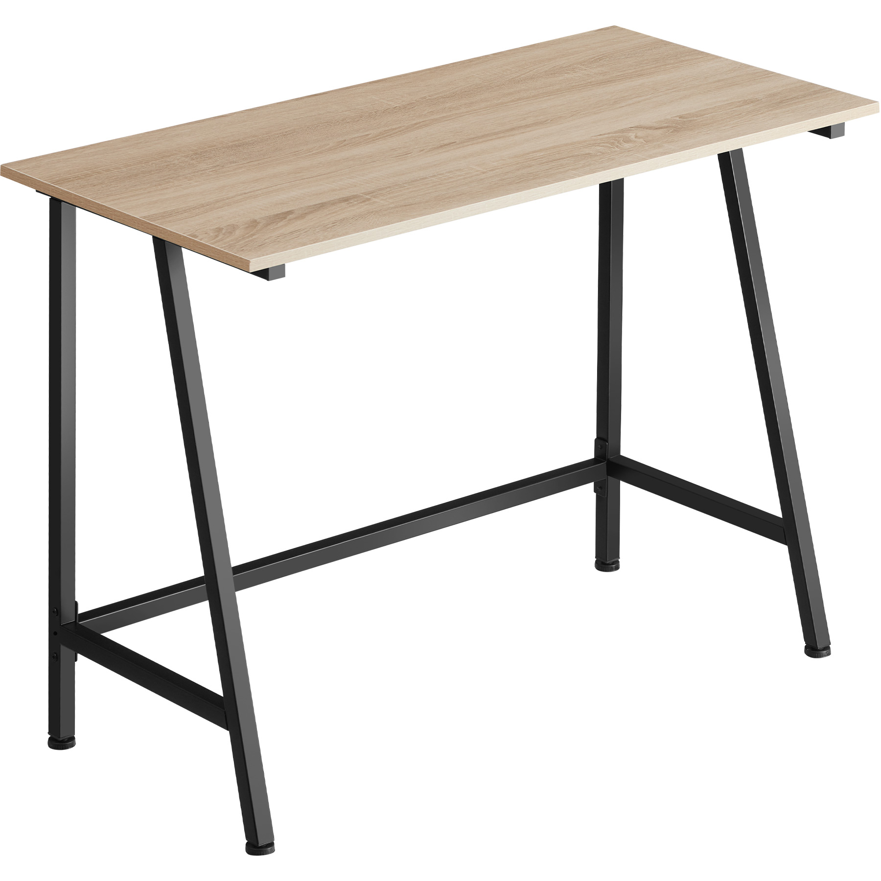 Desk Newton - computer, laptop, writing table - industrial wood light, oak Sonoma