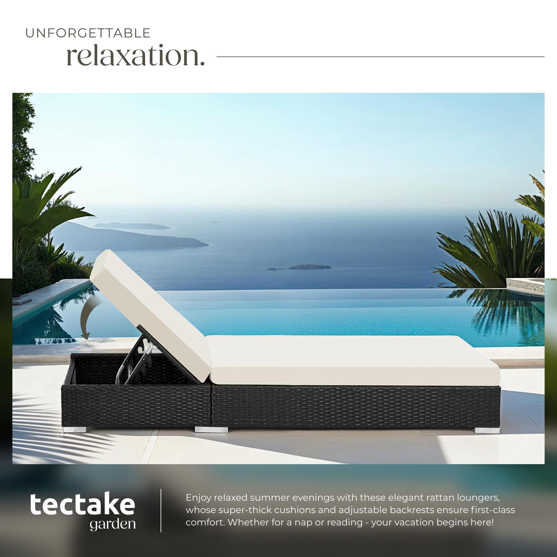 Garden Table Chairs Rattan Furniture Set Outdoor Sun Lounger Loungers Reclining - Picture 17 of 61
