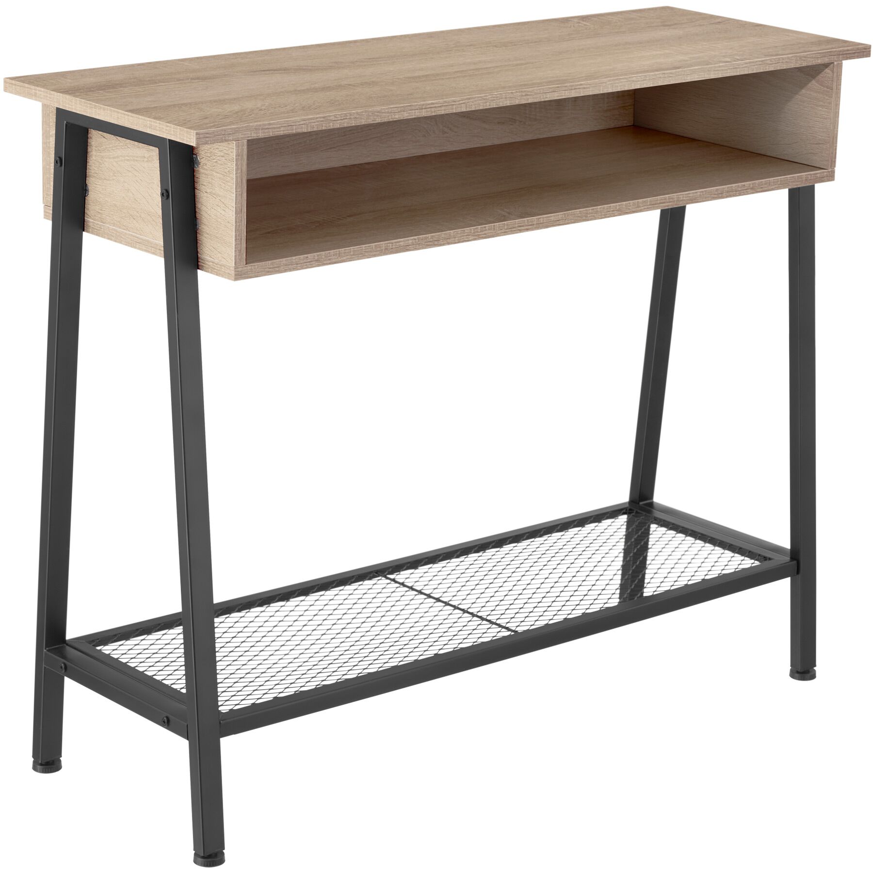 Aparador Tralee 100x35x80,5cm - Madeira industrial clara, carvalho Sonoma | tectake