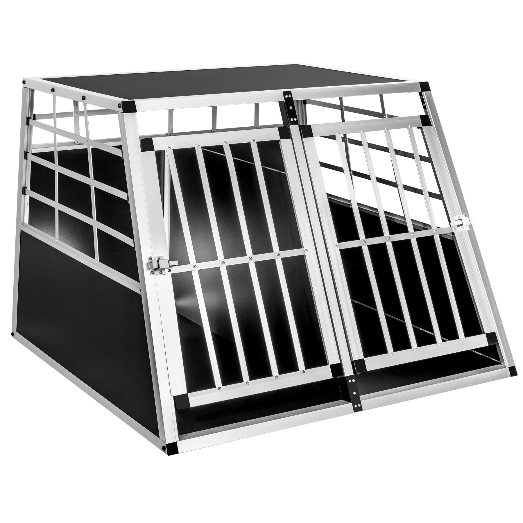Transportadora para animais dupla com parede traseira vertical - 97 x 90 x 69,5 cm
