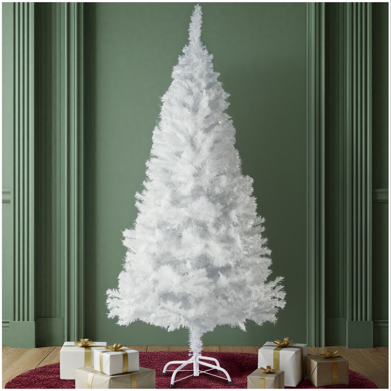 Christmas Tree - artificial in white with metal stand - 180 cm