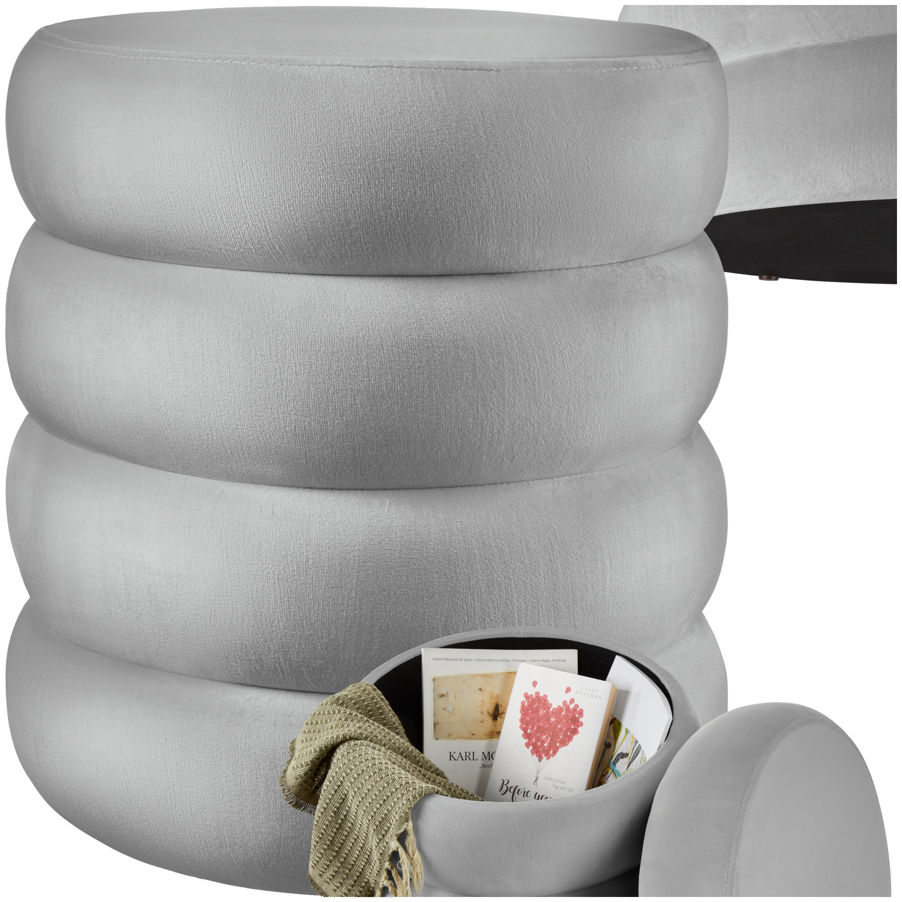 Sitzhocker Rund Gepolstert Sitzgelegenheit Polsterhocker Sitz Stuhl Pouf 120 kg