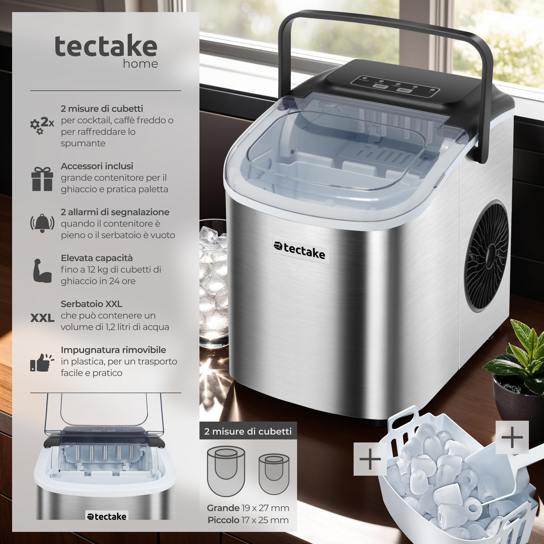 Macchina Per Cubetti Di Ghiaccio Da Banco 12 Kg | Ho.Re.Ca. Forniture - Foto 8