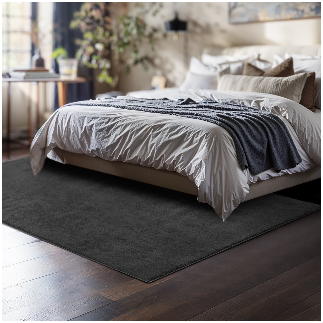 Kurzflorteppich Soft Zone - anthrazit, 120 x 170 cm