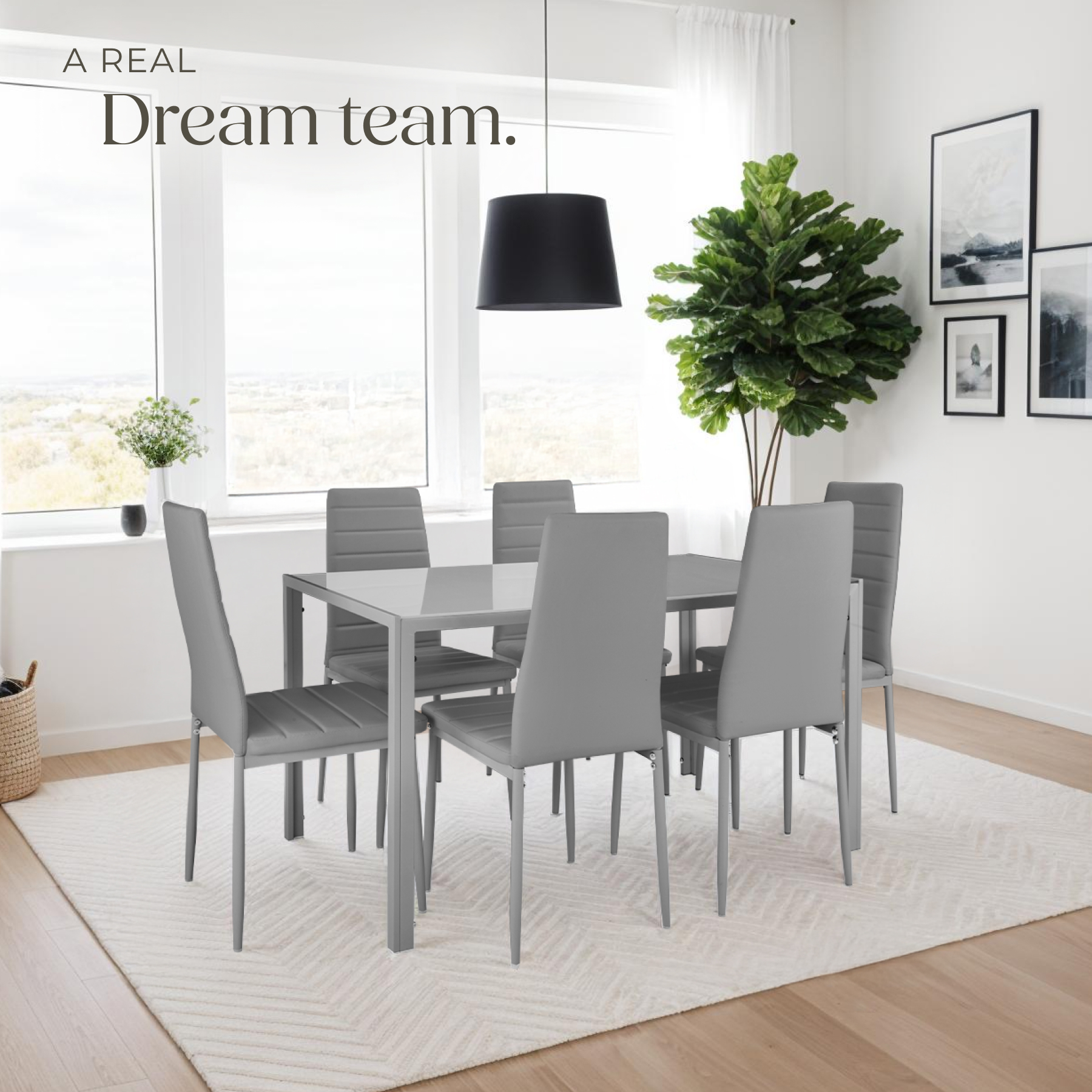 Dining Chair Set Kitchen Living Room Furniture Faux Leather Chairs Thick Padding - Picture 33 of 61
