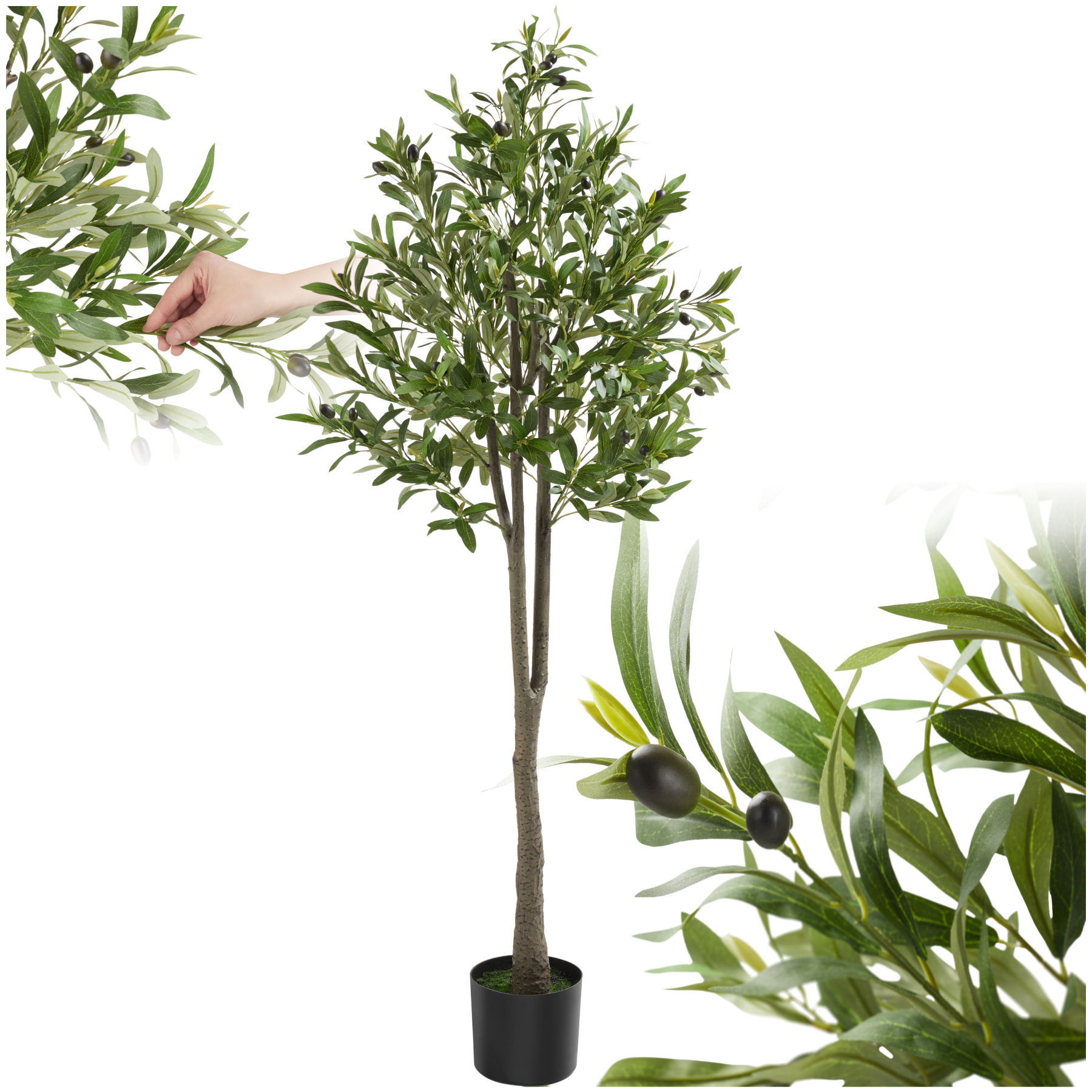 Artificial Plant - olive tree, realistic look, low-maintenance - 150 cm