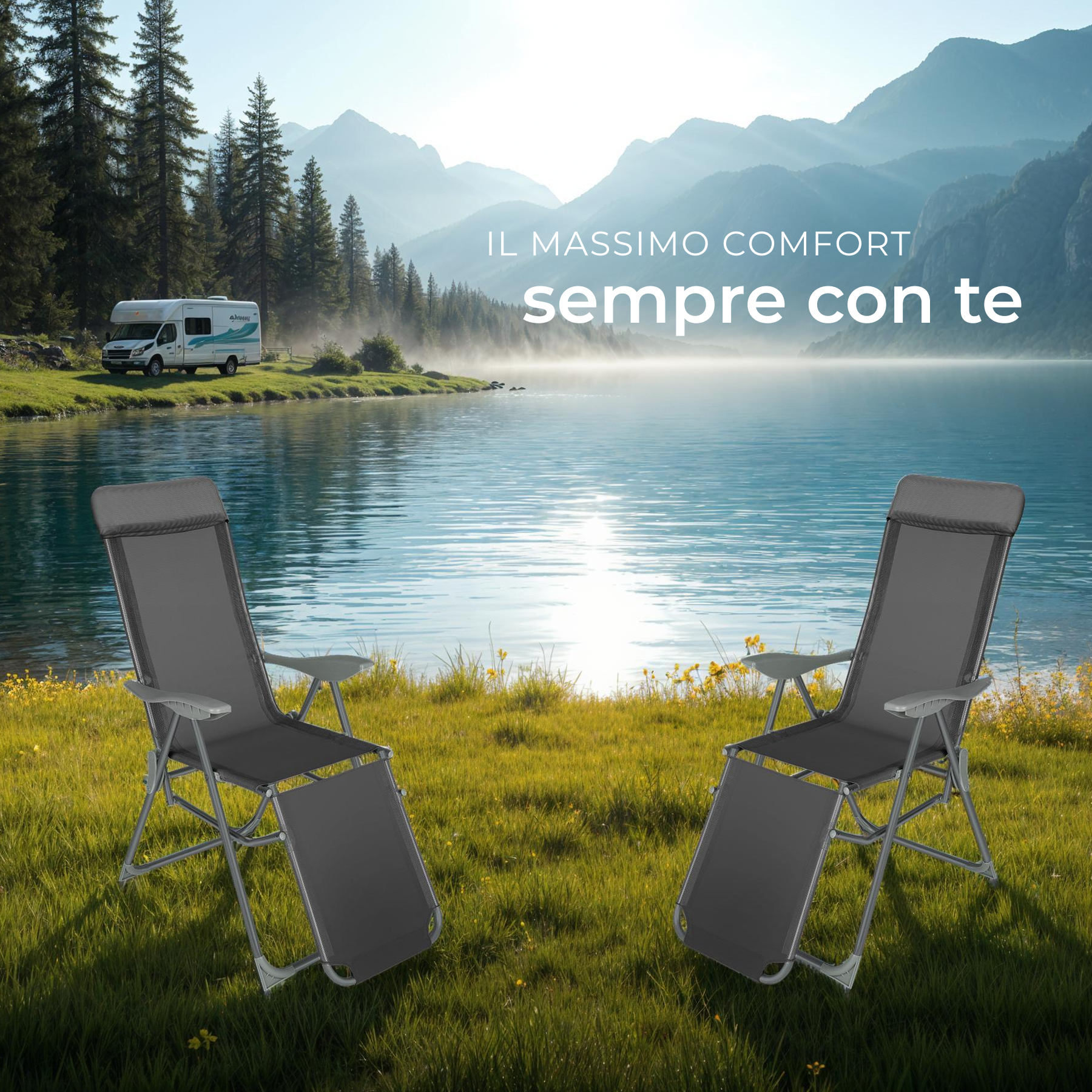 2 sedie in alluminio pieghevoli da giardino terrazza sedia campeggio sdraio - Foto 21 di 25