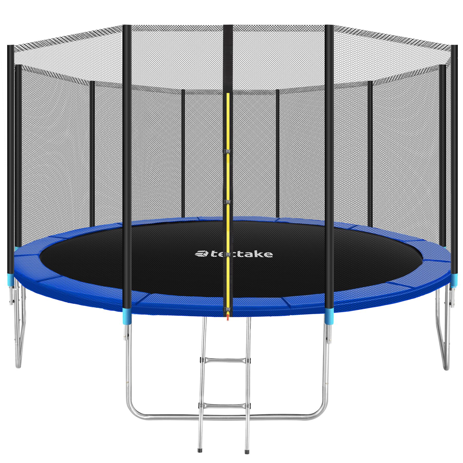Trampolina ogrodowa z siatką i drabinką - 427 cm