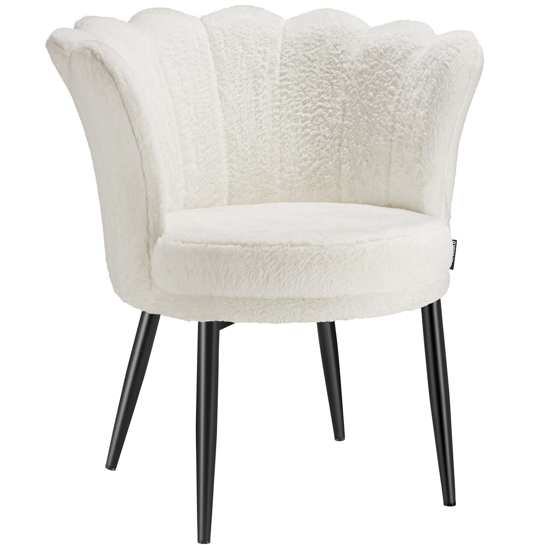 Sofá Stella, almofada espessa, 67x64x76cm - Pele sintética creme/preto | tectake