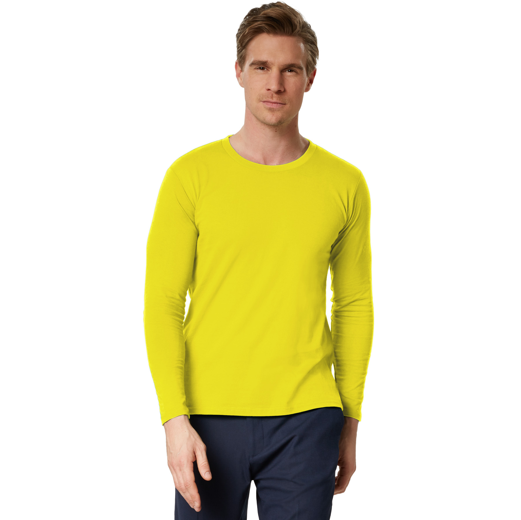 Camiseta de manga larga para hombre camiseta de manga larga lisa sudadera de manga larga suéter nuevo - Imagen 24 de 120
