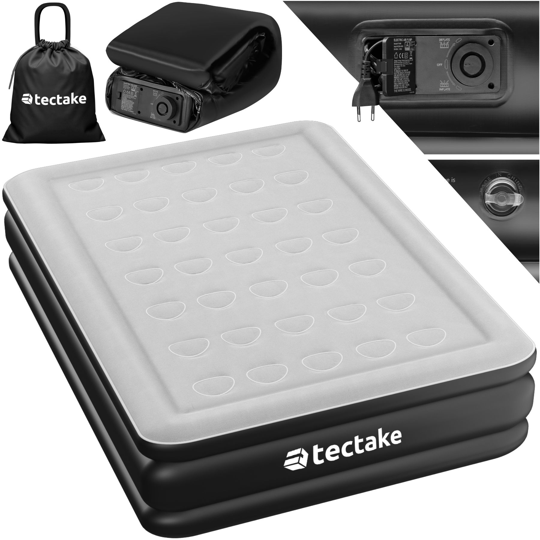 Matelas gonflable AirDreams avec pompe électrique - 200 x 148 x 44 cm