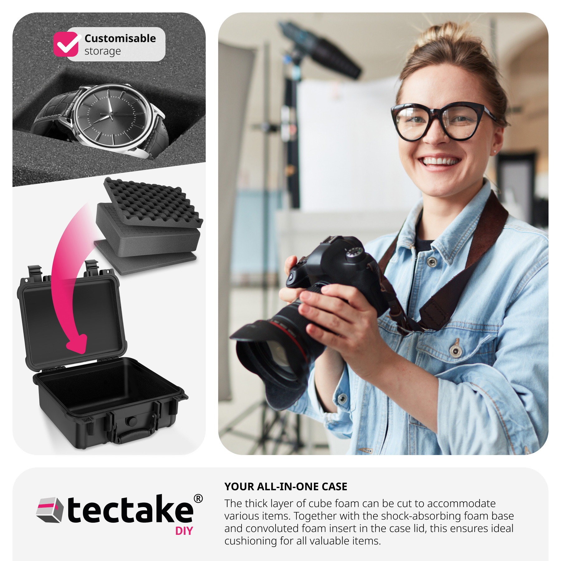 Camera Case Hard Shell Box Photography Travel Protective Waterproof Universal - Picture 20 of 37