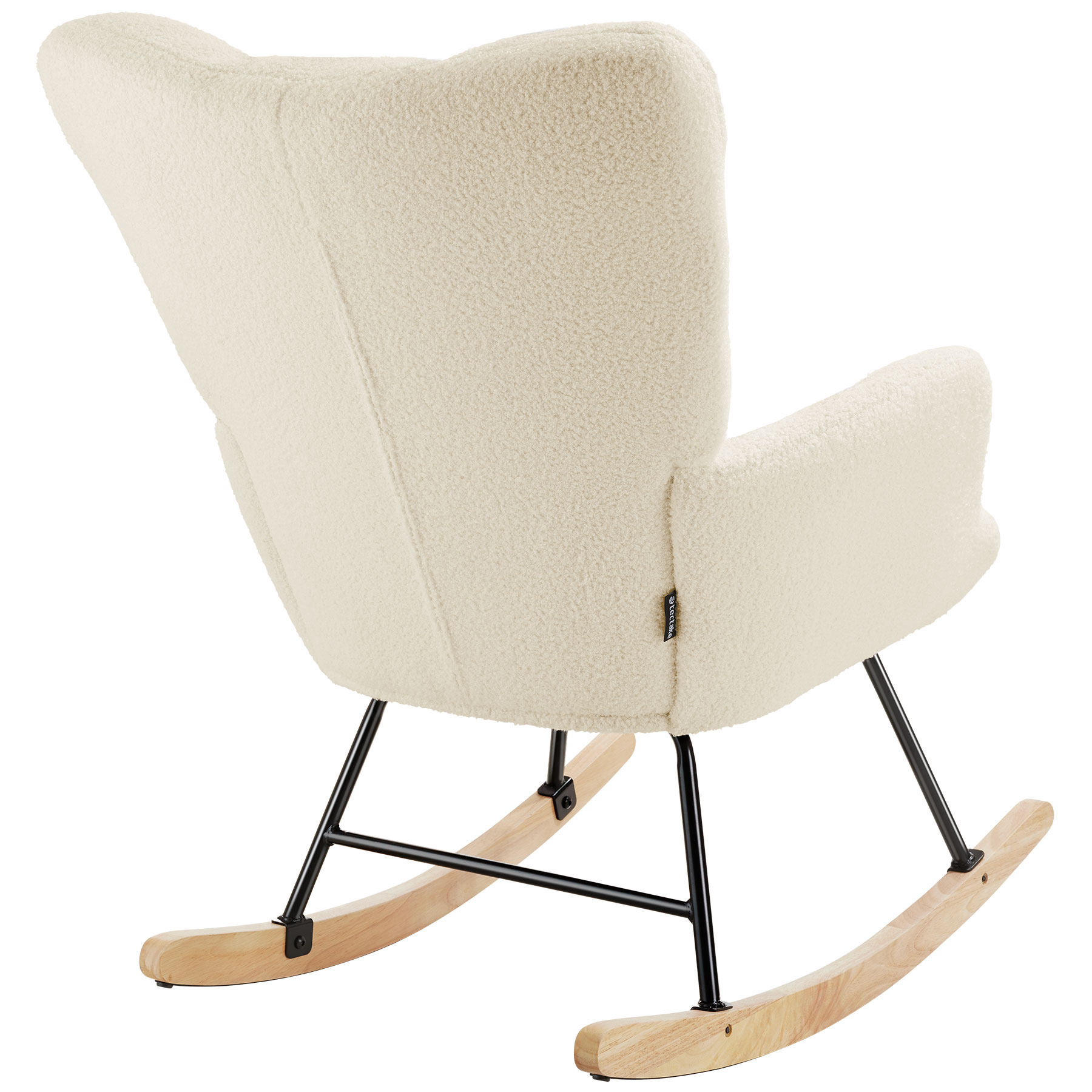 Relax Rocking Chair Armchair Nursery Nursing Seat Wooden Runners Thick Padding - Picture 13 of 25