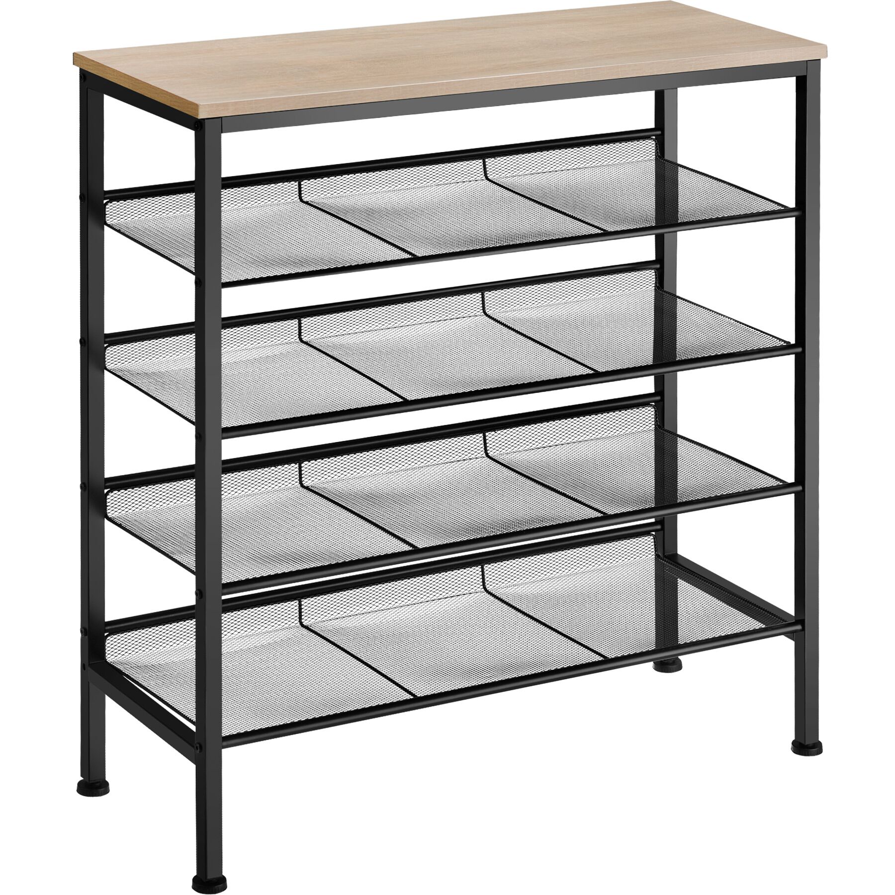 Schoenenrek Bournemouth 75,5x30,5x85,5cm - Industrieel licht hout, eiken Sonoma | tectake