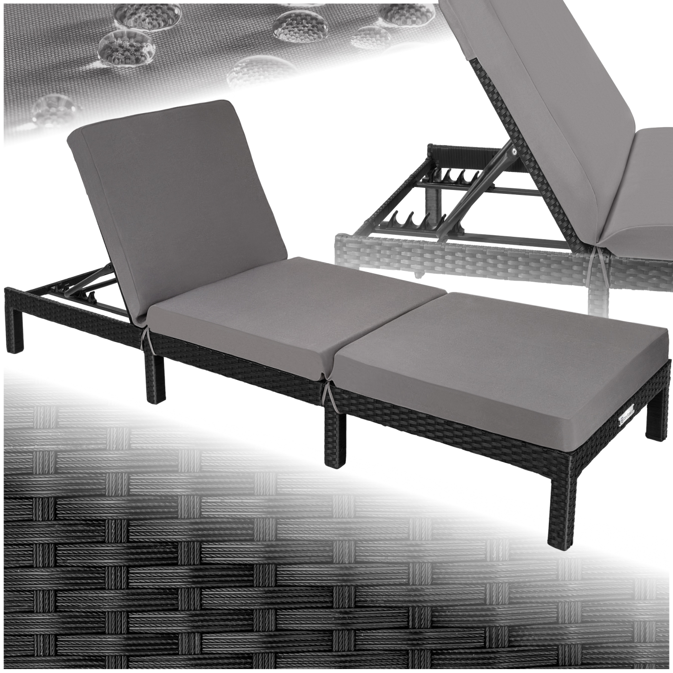 Bain de soleil SOFIA 6 positions - noir