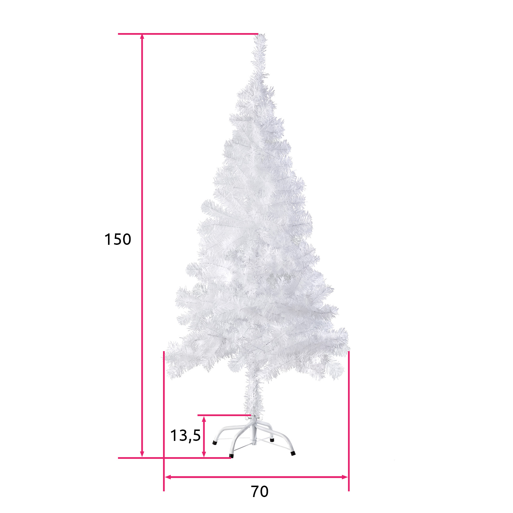 Tectake Sapin de Noël artificiel avec pommes de pin et support métallique  180cm