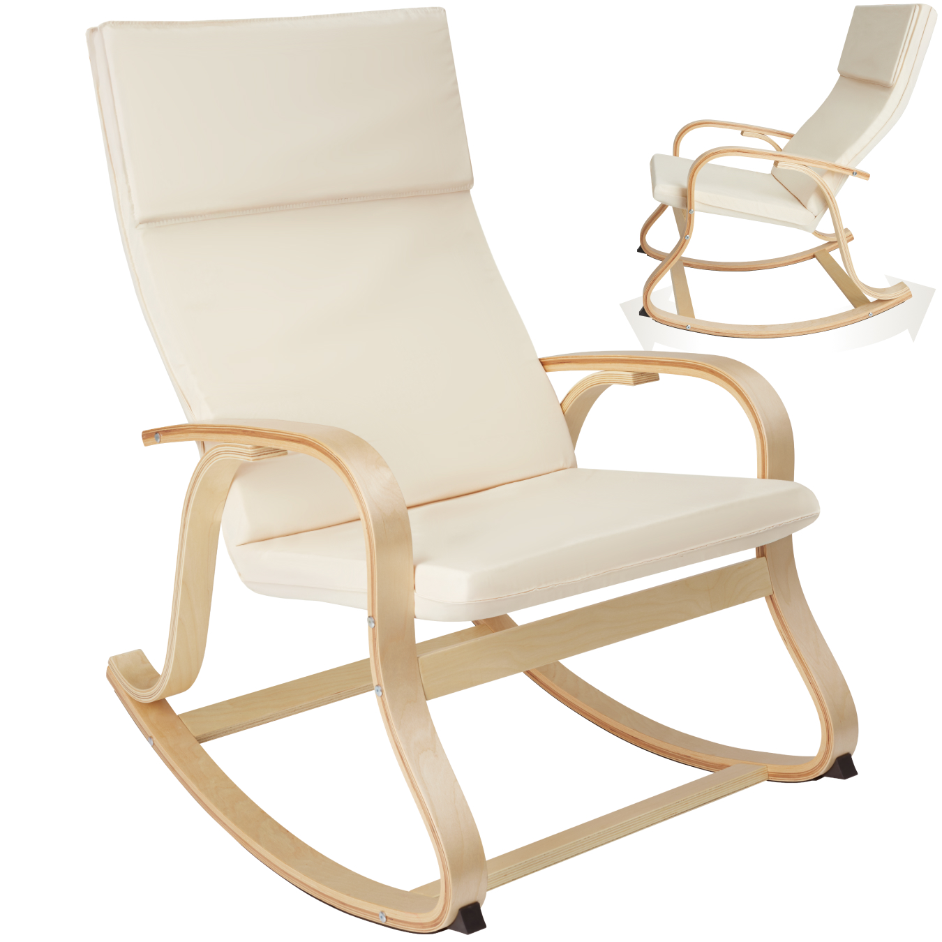 Fauteuil à bascule Roca - beige