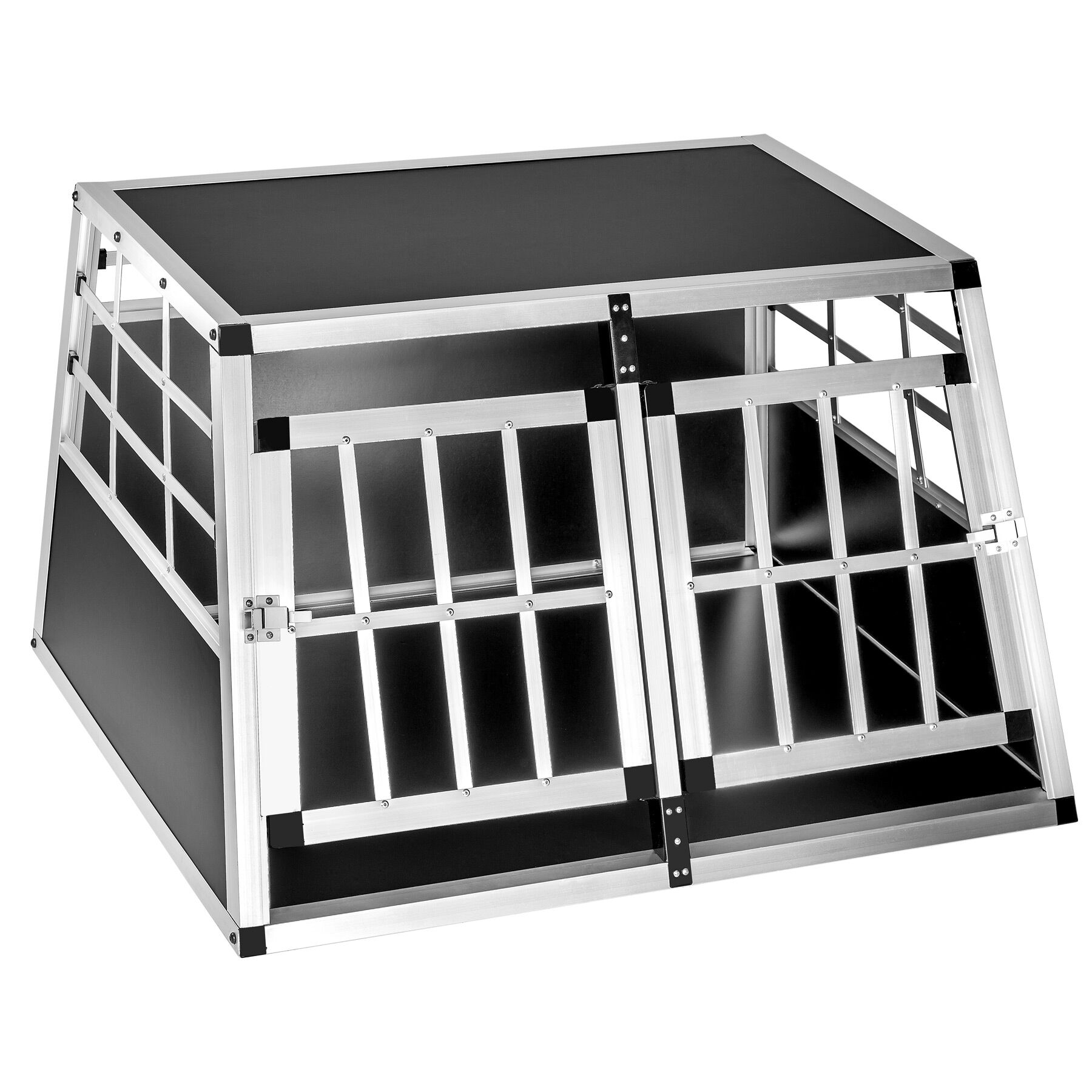 Transporter dla psa podwójny z prostą tylną ścianą - 89 x 69 x 50 cm | tectake