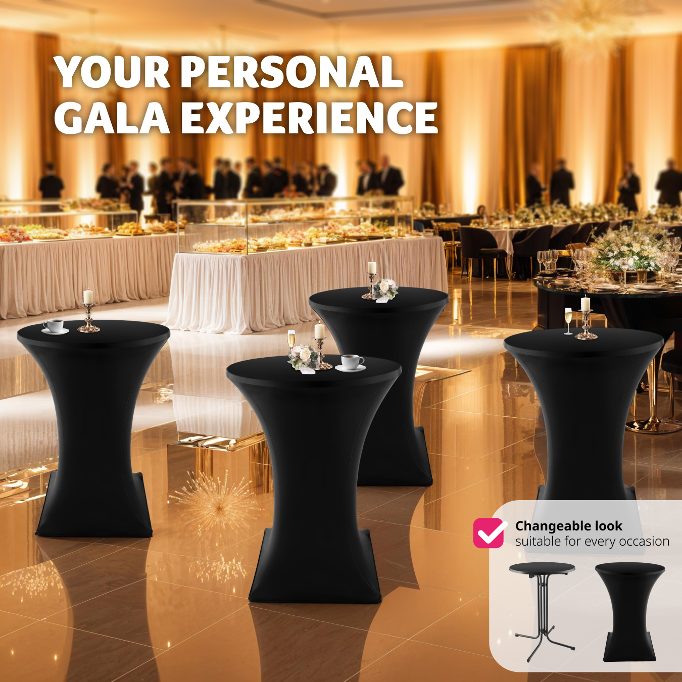 Folding Table Bar Chair Set Round Tall Dining Drinks Foldable Collapsible Tables - Picture 16 of 25