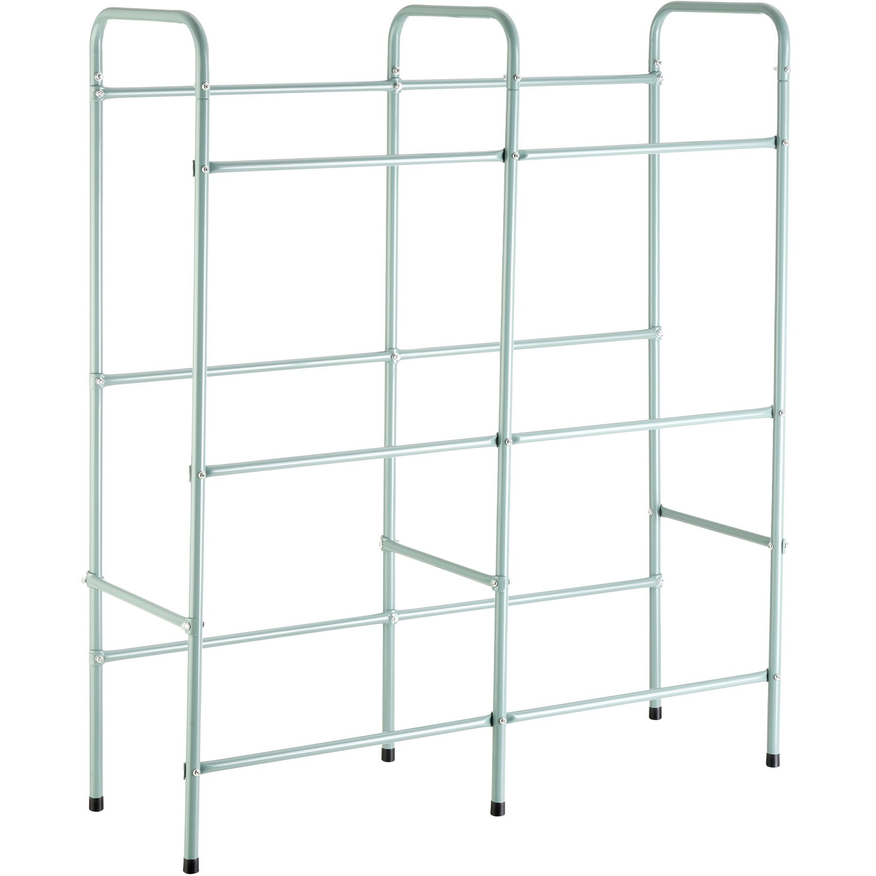 Shelving Rack - for 6 crates, steel frame, 96 x 33 x 116 cm - grey