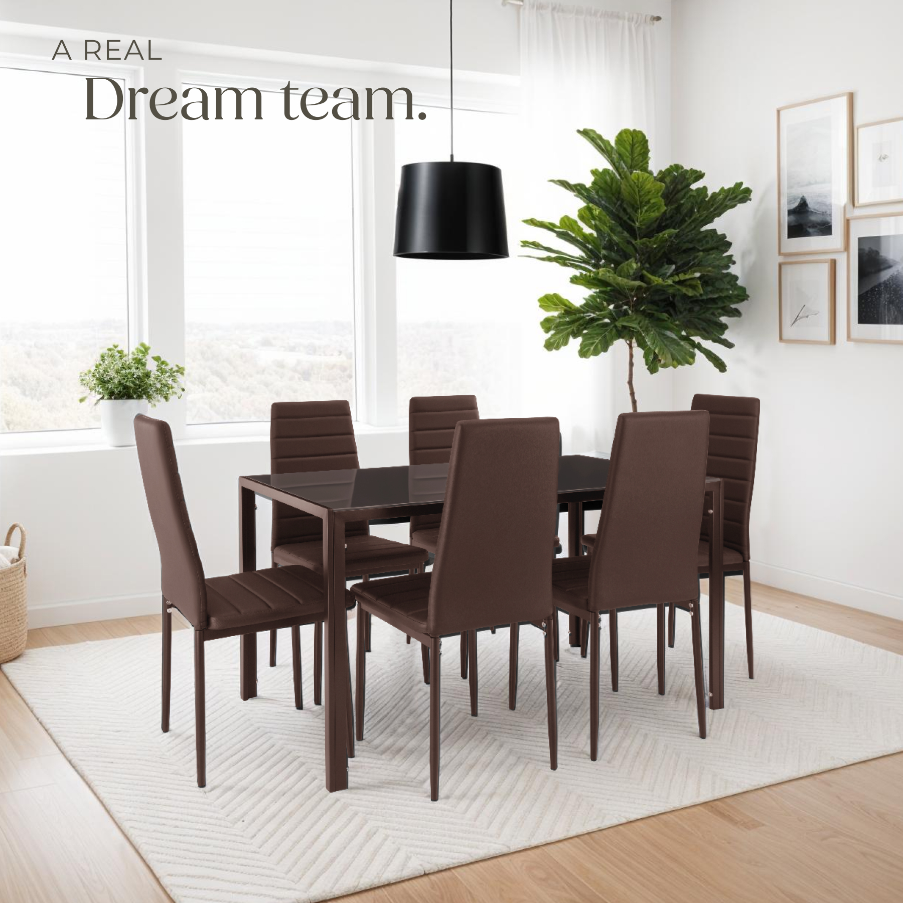 Dining Chair Set Kitchen Living Room Furniture Faux Leather Chairs Thick Padding - Picture 57 of 61
