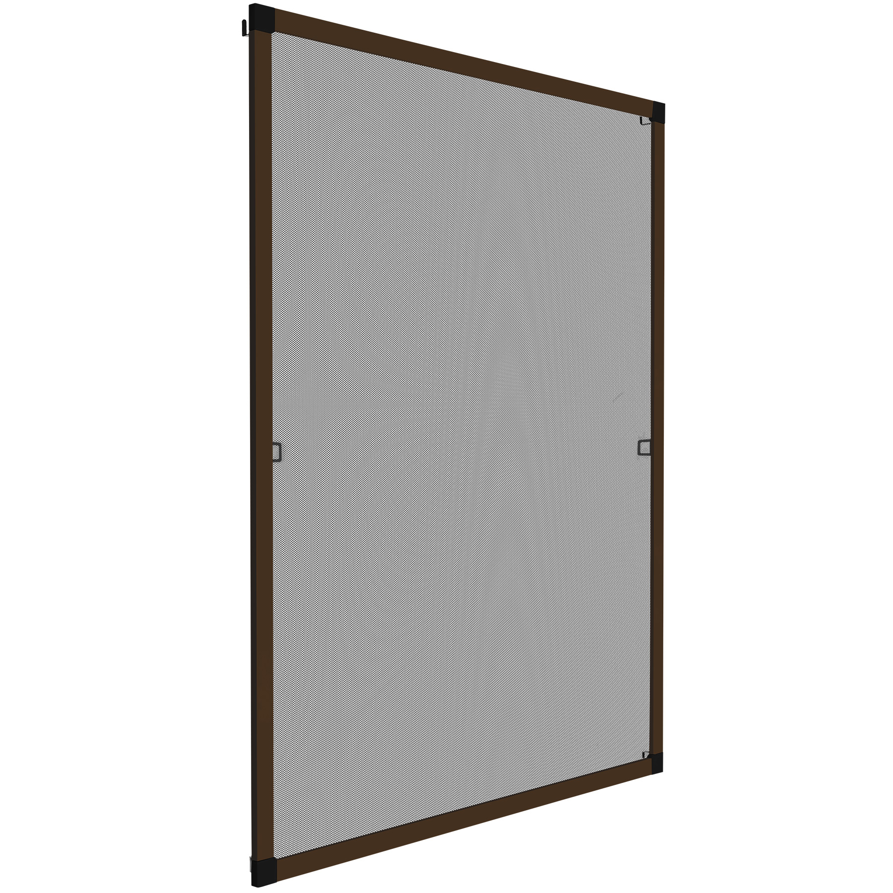Fly Screen - for window frame, individually adjustable - 100 x 120 cm, brown