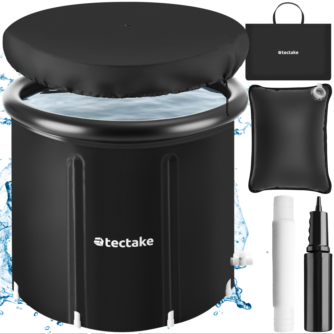 Ice bath barrel Helsinki, foldable, triple insulated, incl. pump - Ø 75 x 75 cm