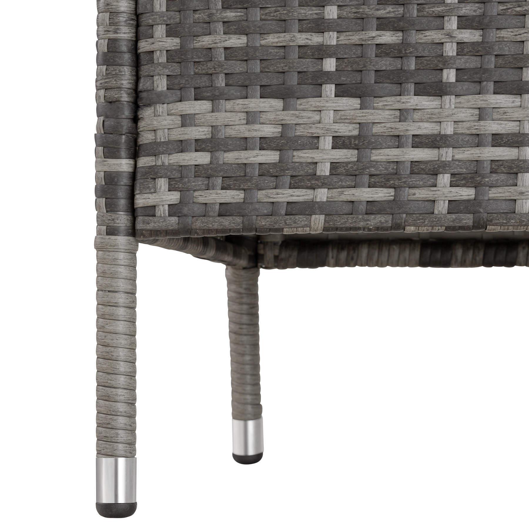 Poly Rattan Bench Glass Table Garden Furniture 2 Seats Wicker Patio Balcony New - Picture 19 of 81