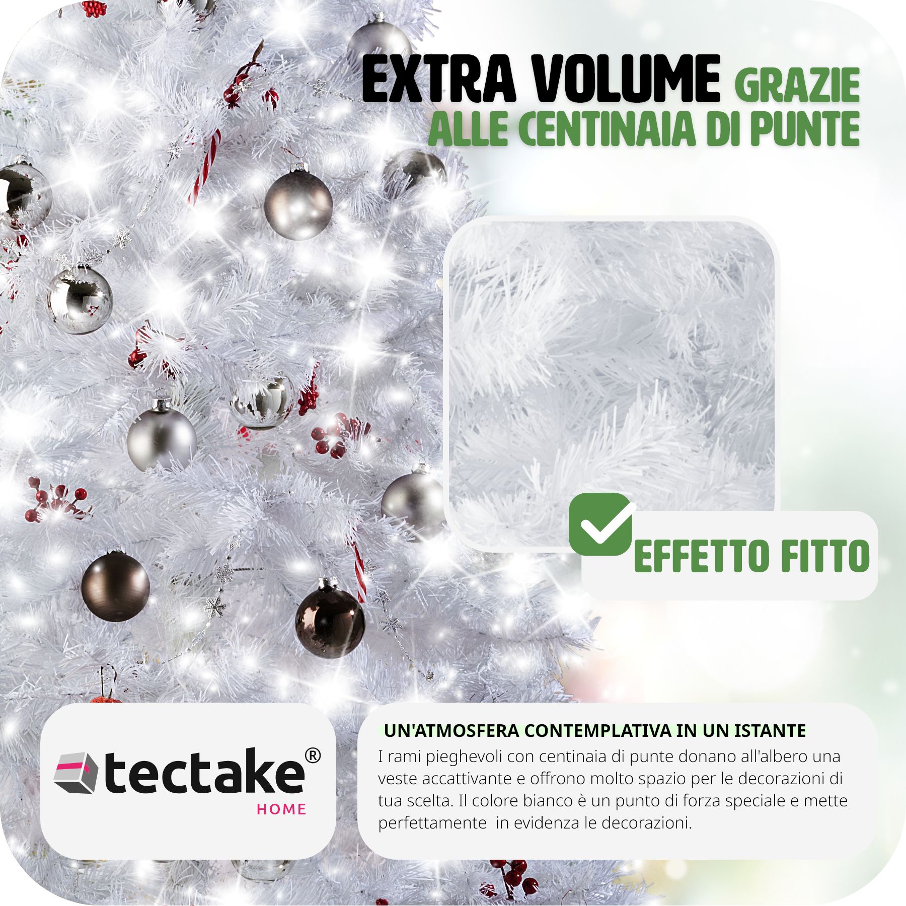 Albero di Natale Artificiale con Supporto Natalizia 310 Punte 150 cm Verde nuovo - Foto 18 di 25